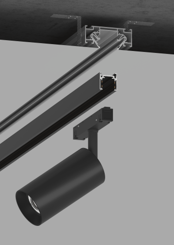 Профиль-адаптер для монтажа в натяжной потолок магнитного шинопровода SPACE EASY Crystal Lux CLT 0.224 05 2000 AL фото 3